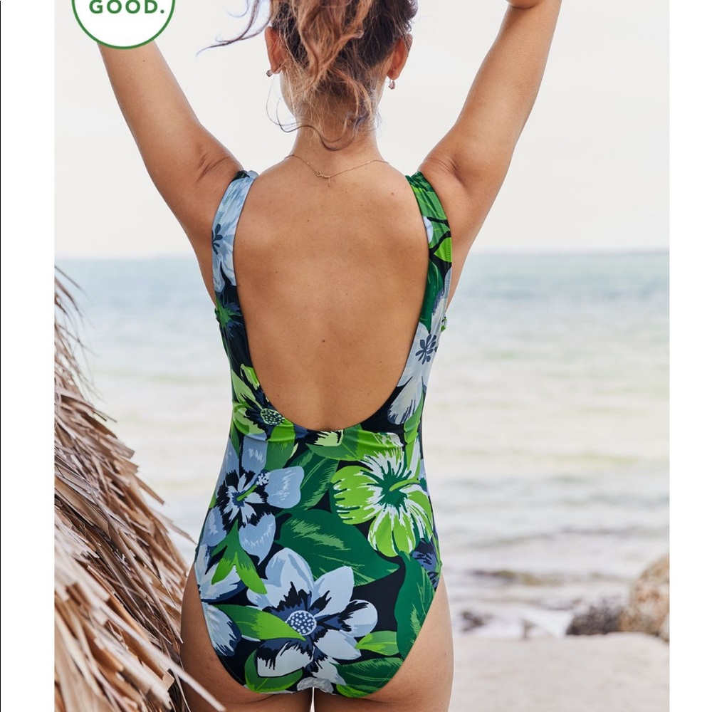 aerie // NWOT tropical knot one piece swimsuit - Picture 4 of 12